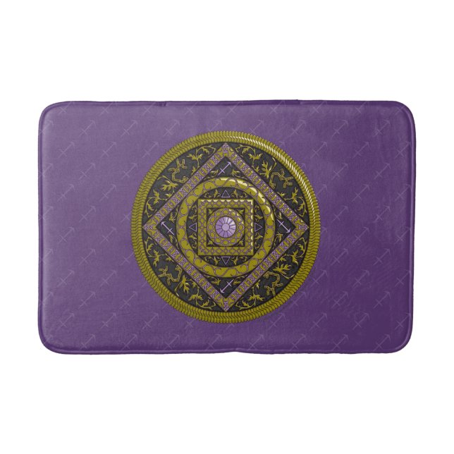 Sagittarius Mandala Bath Mat (Front)