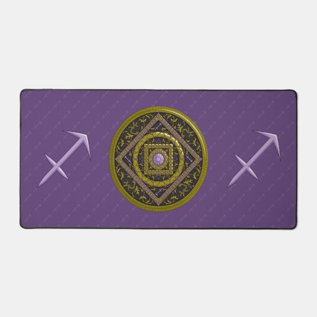 Sagittarius Mandala Desk Mat (Front)