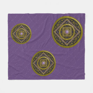 Sagittarius Mandala Fleece Blanket