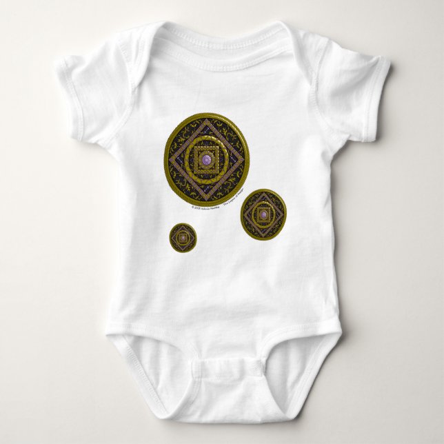 Sagittarius Mandala Kid's and Baby Light Shirt (Front)