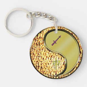 Sagittarius & Metal Monkey Key Ring