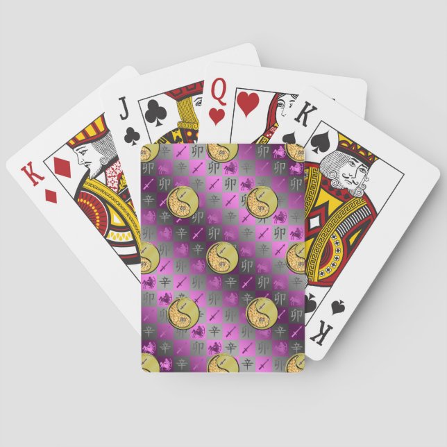 Sagittarius & Metal Rabbit Playing Cards (Back)