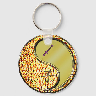 Sagittarius & Metal Rat Key Ring