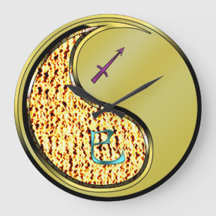 Sagittarius & Metal Snake Large Clock