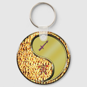 Sagittarius & Metal Tiger Key Ring