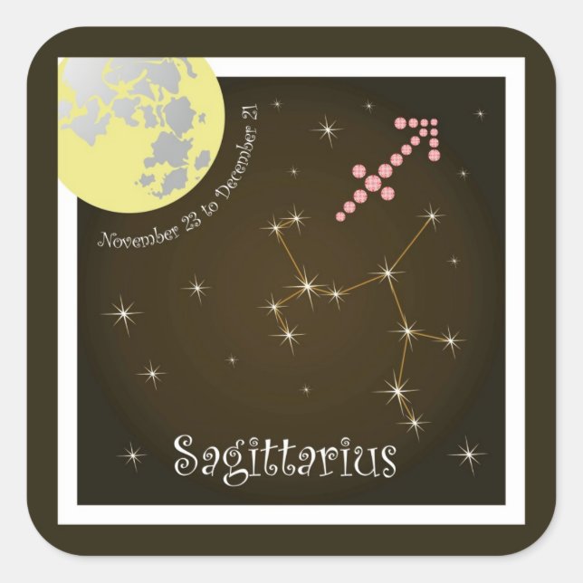 Sagittarius November 23 to December 21 sticker (Front)