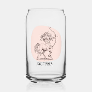 Sagittarius November Zodiac Birthday Gift Present Can Glass