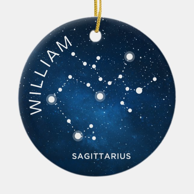 Sagittarius Ornament Personalized Zodiac Gift (Front)