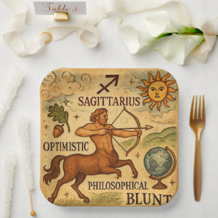 Sagittarius Paper Plate