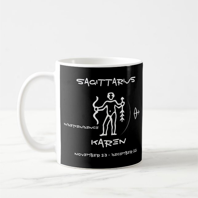 Sagittarius Personalised Coffee Mug (Left)
