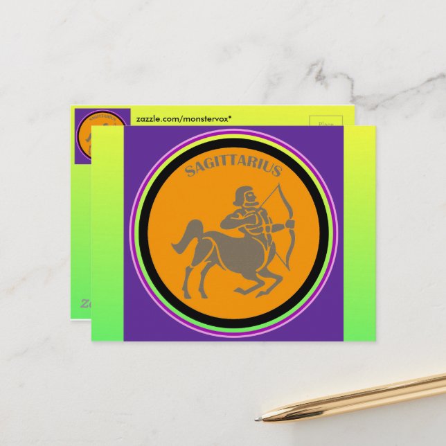 Sagittarius Postcard (Front/Back In Situ)