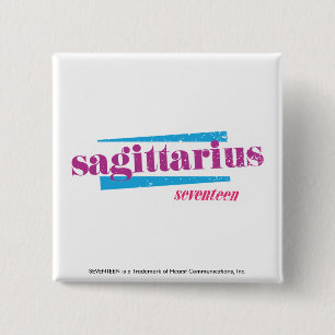 Sagittarius Purple 15 Cm Square Badge