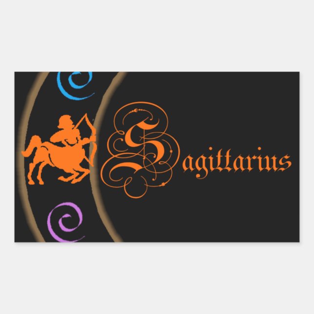 Sagittarius Rectangular Sticker (Front)