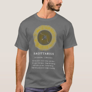 Sagittarius Sagi Zodiac Sign Horoscope Cosmos Astr T-Shirt