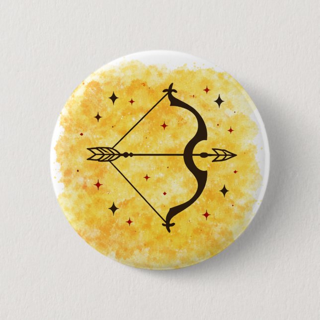 Sagittarius Sign 6 Cm Round Badge (Front)