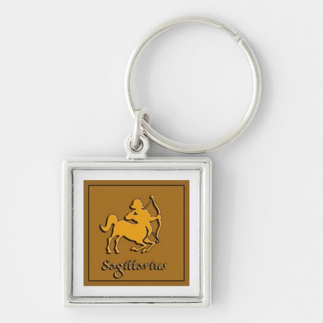 Sagittarius sign key ring (Front)
