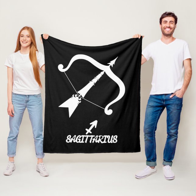 Sagittarius Silhouette Fleece Blanket (In Situ)