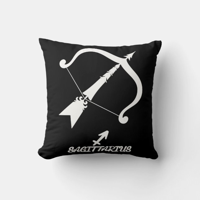 Sagittarius Silhouette Reversible Throw Pillow (Front)