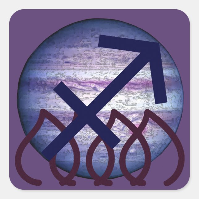 Sagittarius Square Sticker (Front)