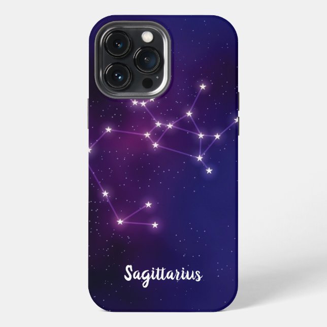 Sagittarius star constellation iPhone case (Back)