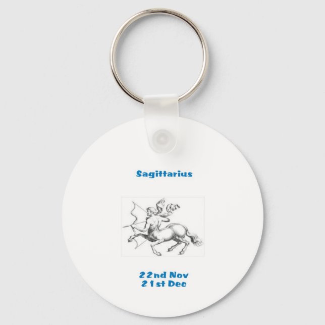SAGITTARIUS STAR SIGN KEY RING (Front)