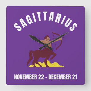 Sagittarius star sign square wall clock