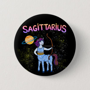 Sagittarius star sign The Archer zodiac star 6 Cm Round Badge