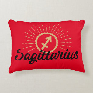 Sagittarius Starburst Symbol   Decorative Cushion