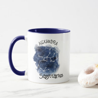 Sagittarius Starry Night Constellation Custom Name Mug