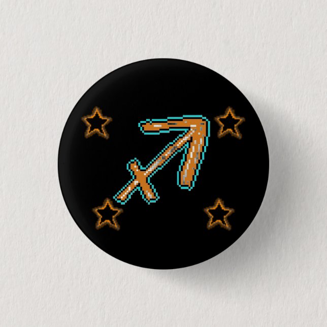 SAGITTARIUS Stars 3 Cm Round Badge (Front)
