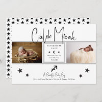 Sagittarius Stars Photo Baby Birth Announcement