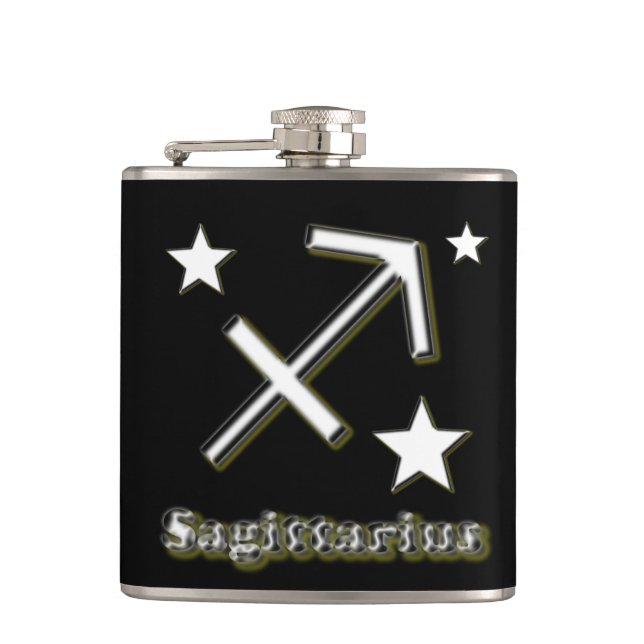 Sagittarius symbol hip flask (Front)