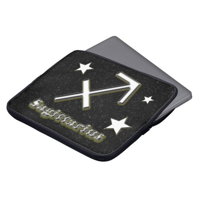 Sagittarius symbol laptop sleeve (Front Top)