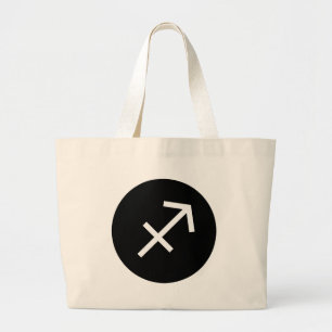 Sagittarius Symbol Large Tote Bag
