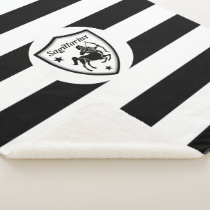 Sagittarius symbol sherpa blanket