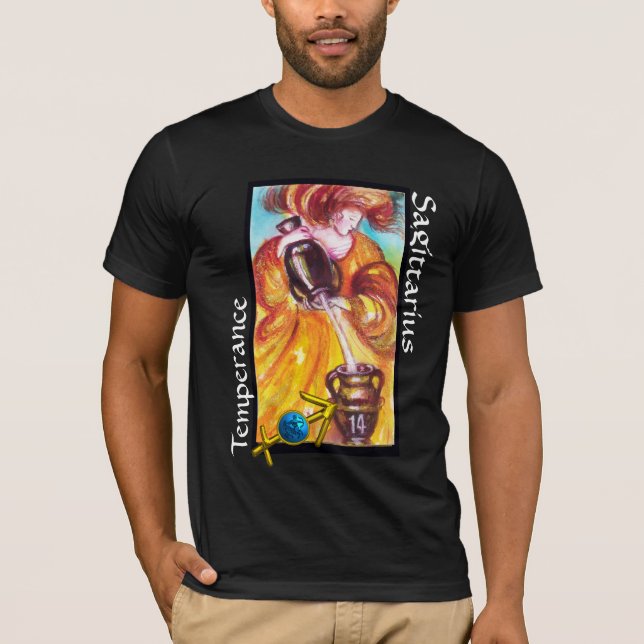 SAGITTARIUS,TEMPERANCE TAROT ZODIAC BIRTHDAY SIGN T-Shirt (Front)