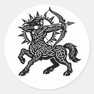 Sagittarius — The Archer by BurnsInHell Classic Round Sticker