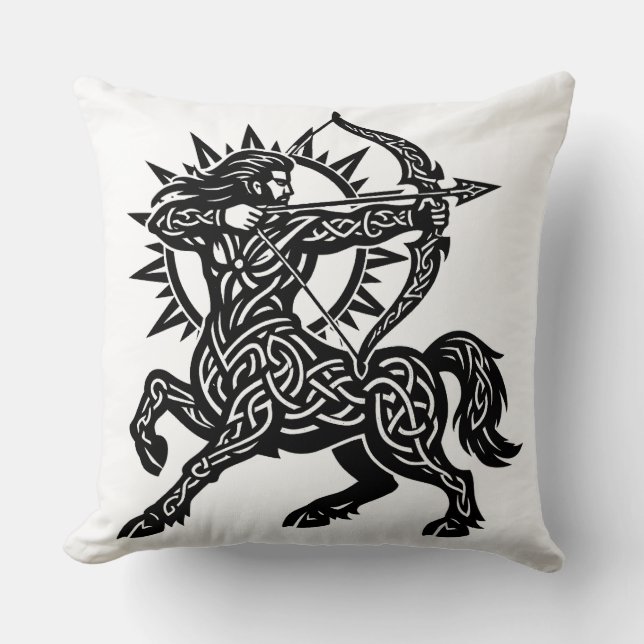 Sagittarius — The Archer by BurnsInHell Cushion (Front)