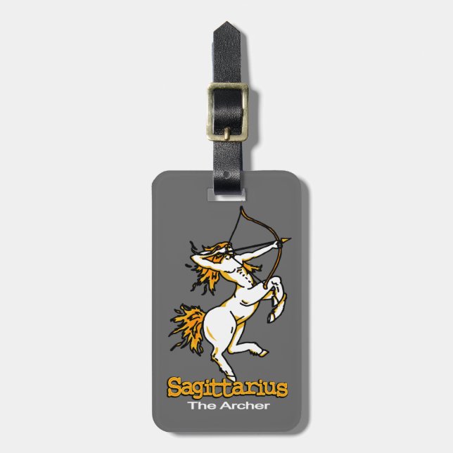 Sagittarius The Archer horoscope id luggage tag (Front Vertical)