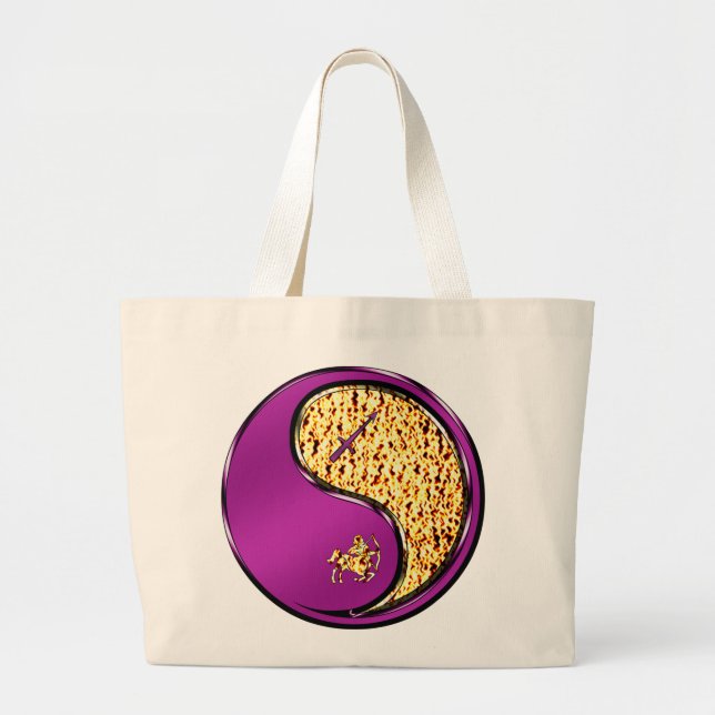 Sagittarius the Archer Large Tote Bag (Front)