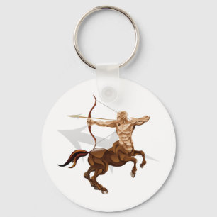 Sagittarius the archer star or birth zodiac sign key ring