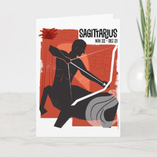 Sagittarius the Archer Zodiac Card