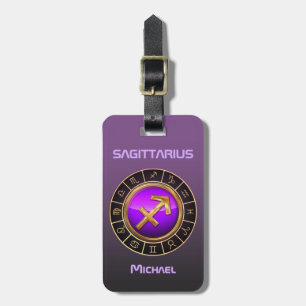 Sagittarius - The Archer Zodiac Symbol Luggage Tag