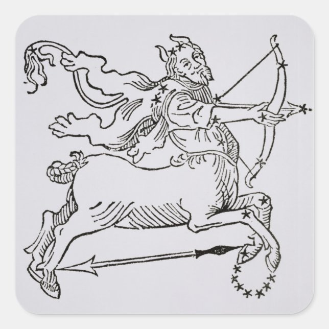 Sagittarius (the Centaur) an illustration from the Square Sticker (Front)