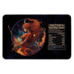 Sagittarius-Themed Nutritional Value Magnet