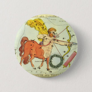 Sagittarius, Vintage Constellation Urania's Mirror 6 Cm Round Badge