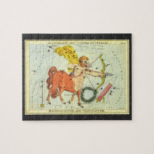 Sagittarius, Vintage Constellation Urania's Mirror Jigsaw Puzzle