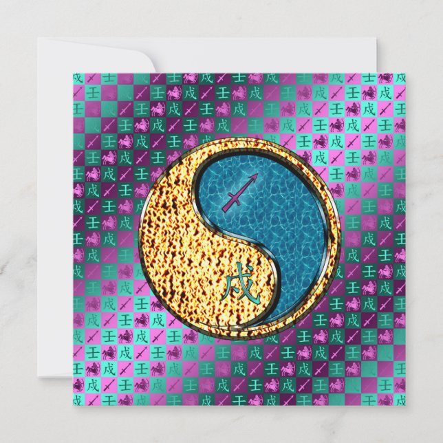 Sagittarius & Water Dog Card (Front)