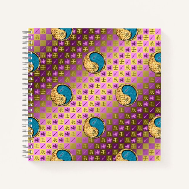 Sagittarius & Water Dragon Notebook (Front)