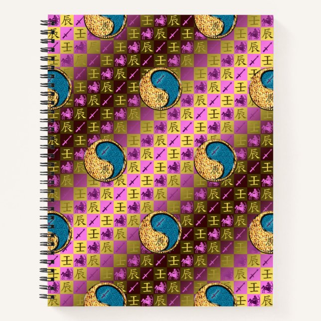 Sagittarius & Water Dragon Notebook (Front)